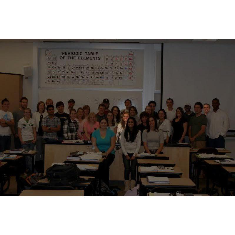 Class photo from the chemistry class we met in | 2009 

(photo enhanced for ease of identifying us)