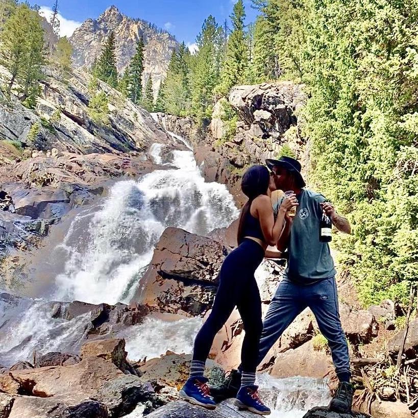 ONE YEAR ANNIVERSARY TOGETHER. Hidden Falls, Grand Teton National Park, Wyoming. September, 2020