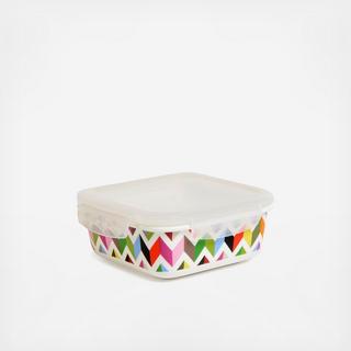 Ziggy Large Square Porcelain Storage Container, Set of 2