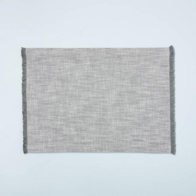 Cross Weave with Fringe Placemat Gray - Hearth & Hand™ with Magnolia
