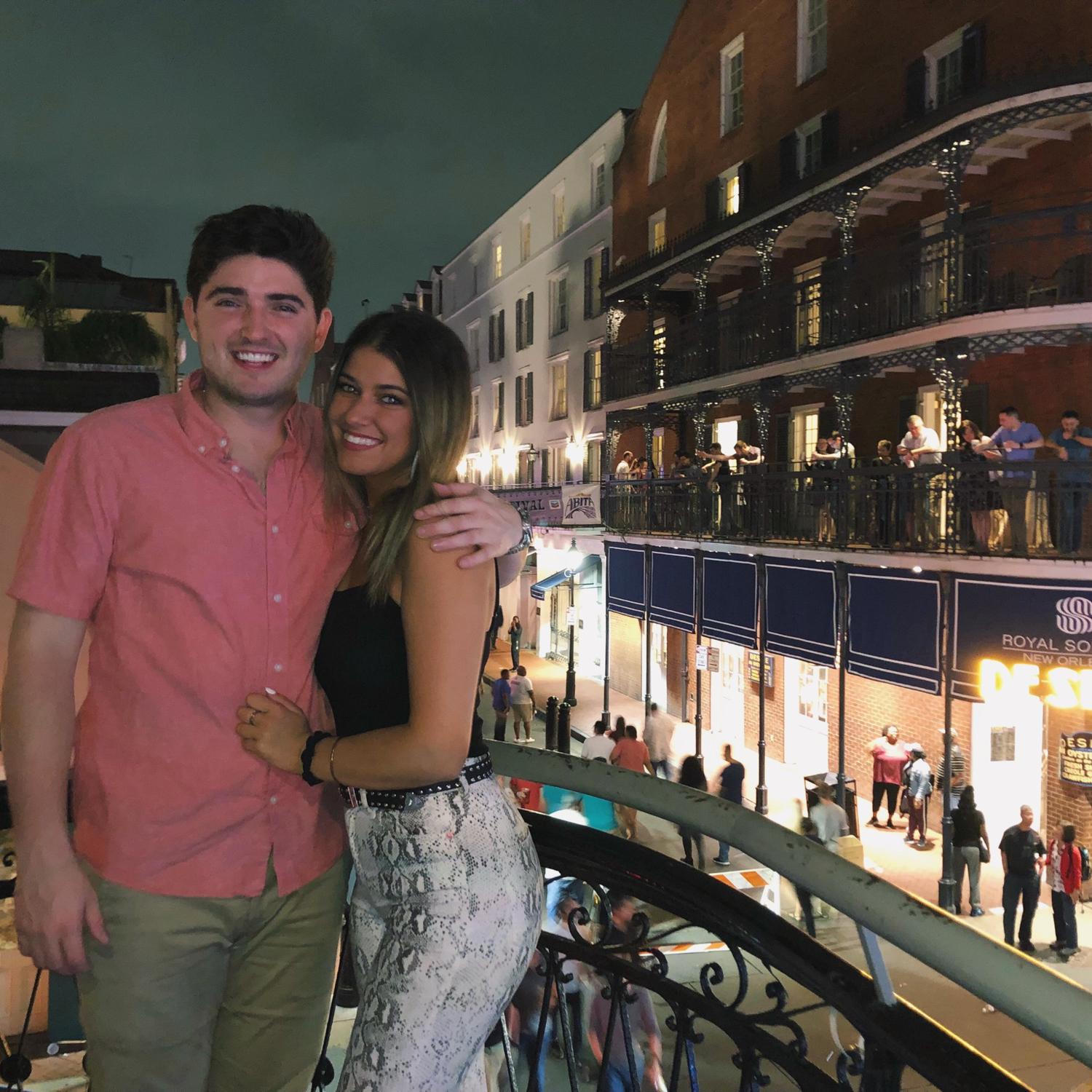 The balcony in New Orleans where Ryan asked Amanda to be his girlfriend!