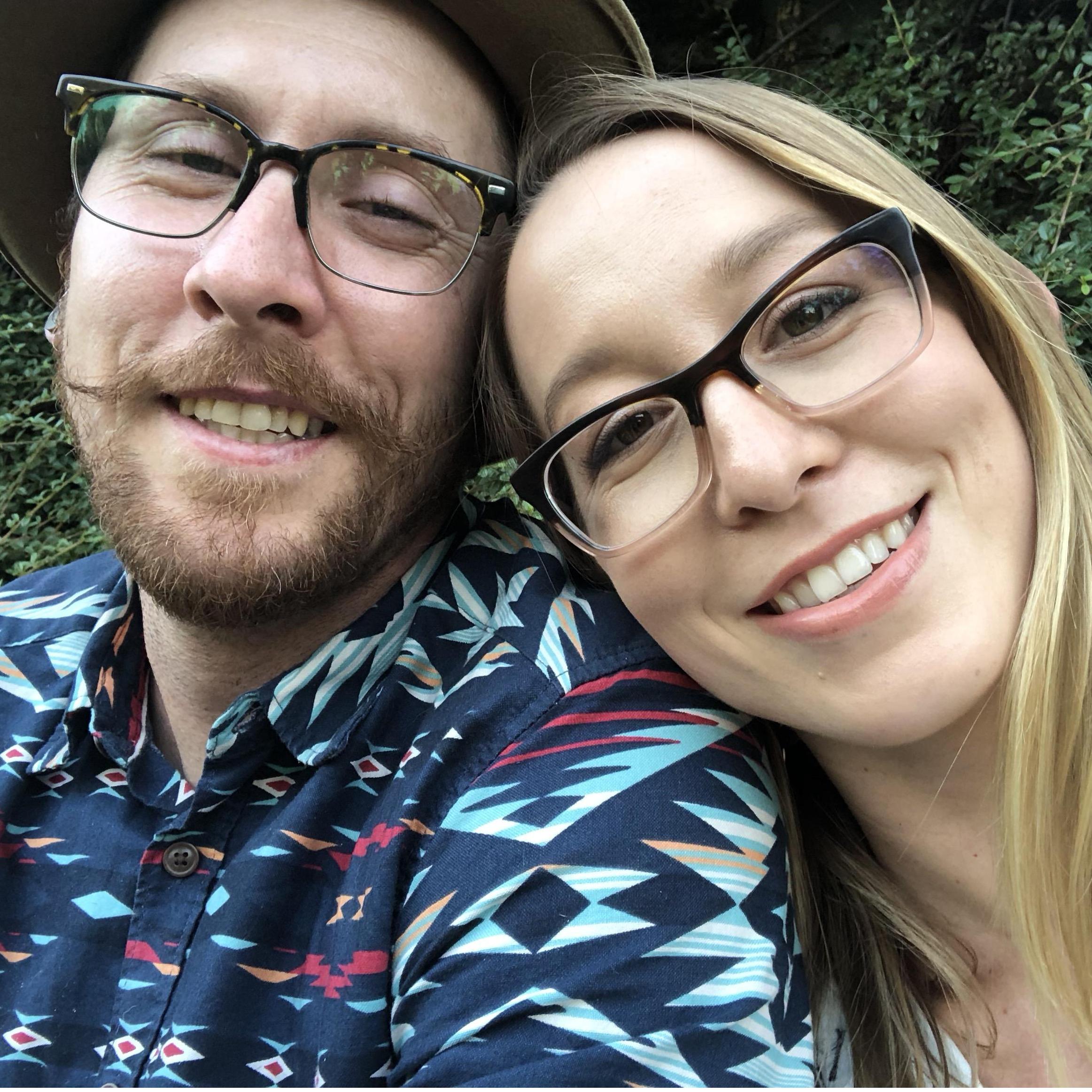 Visiting the Portland Rose Garden for Emily's birthday in 2018.