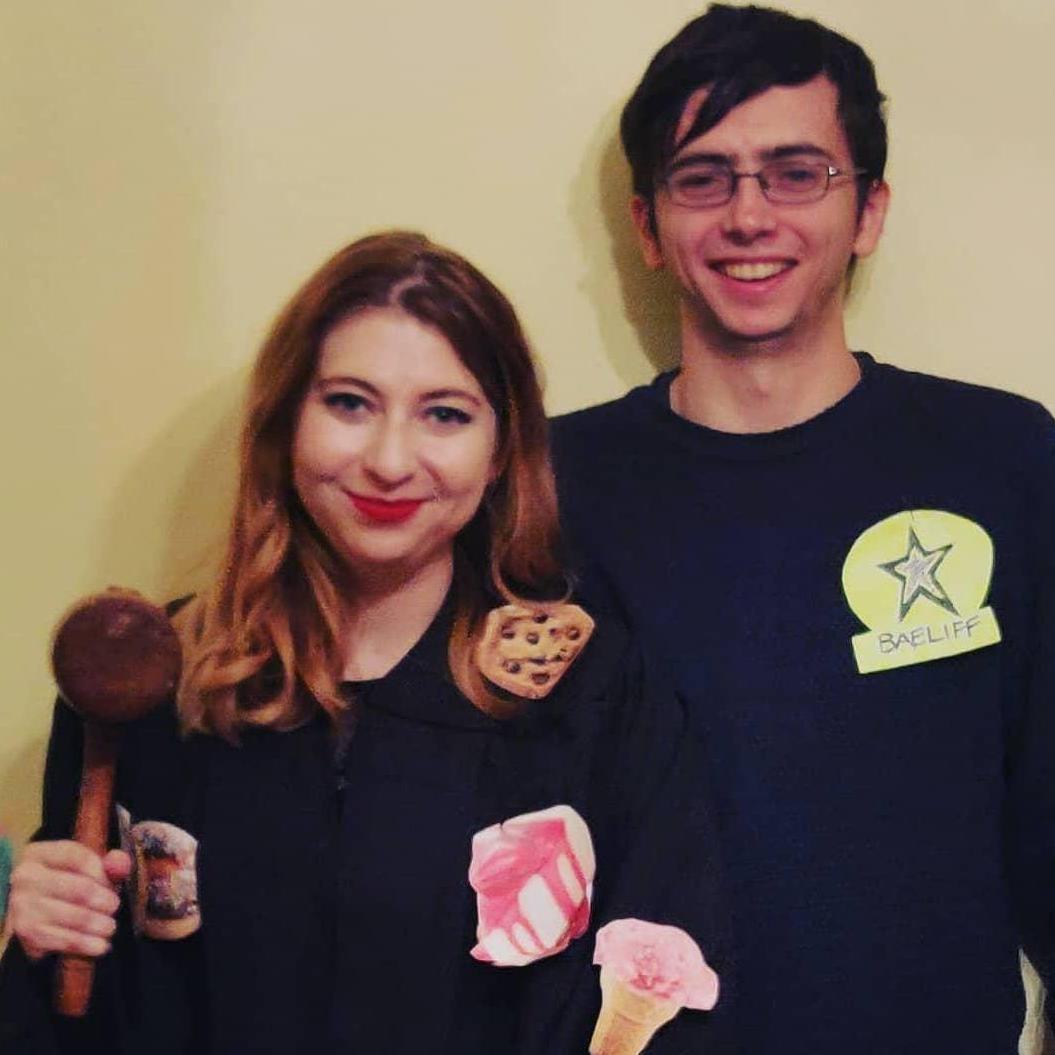 Ky's favorite couple's halloween costume: Just Desserts and her Bae-liff - Seattle, 2019