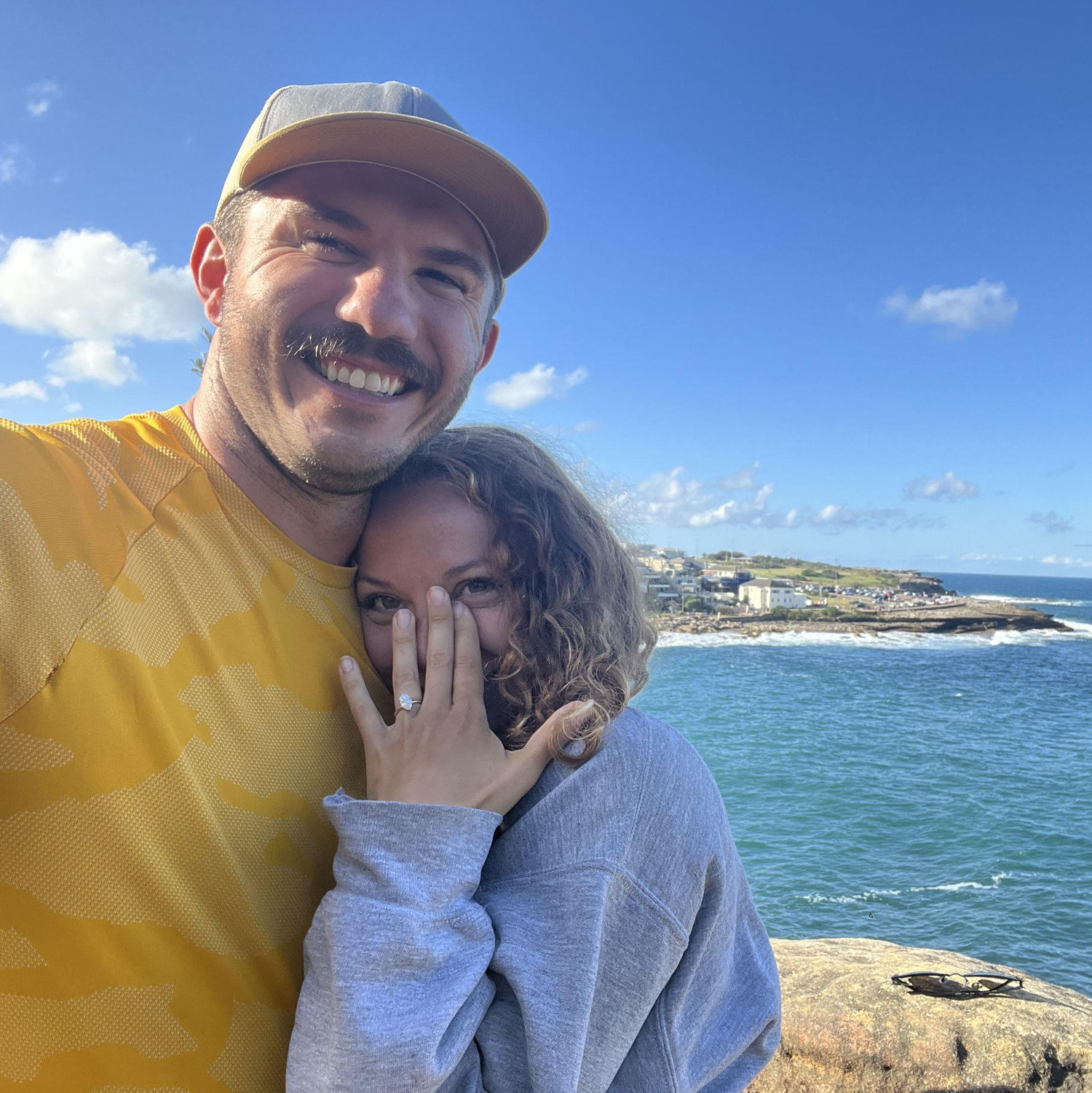 Moments after saying "yes!"