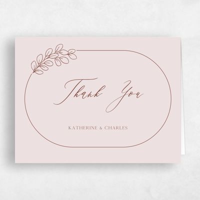 Light Mauve, Pink Wedding Thank You - Groveland Landscape