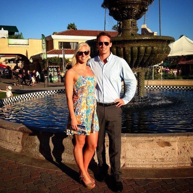 Our first official date to the Del Mar Race Track. Zach taught Becca how to lose all her money at the track and the rest was history.