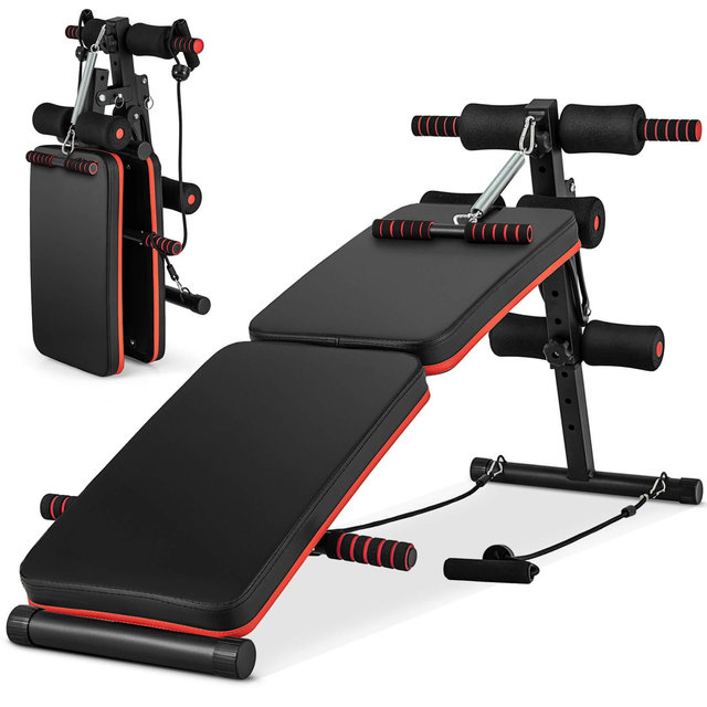 Costway 7 in 1 Sit up Bench 7 in 1 Sit up Bench Multi-Layer Structure Cushion Foldable