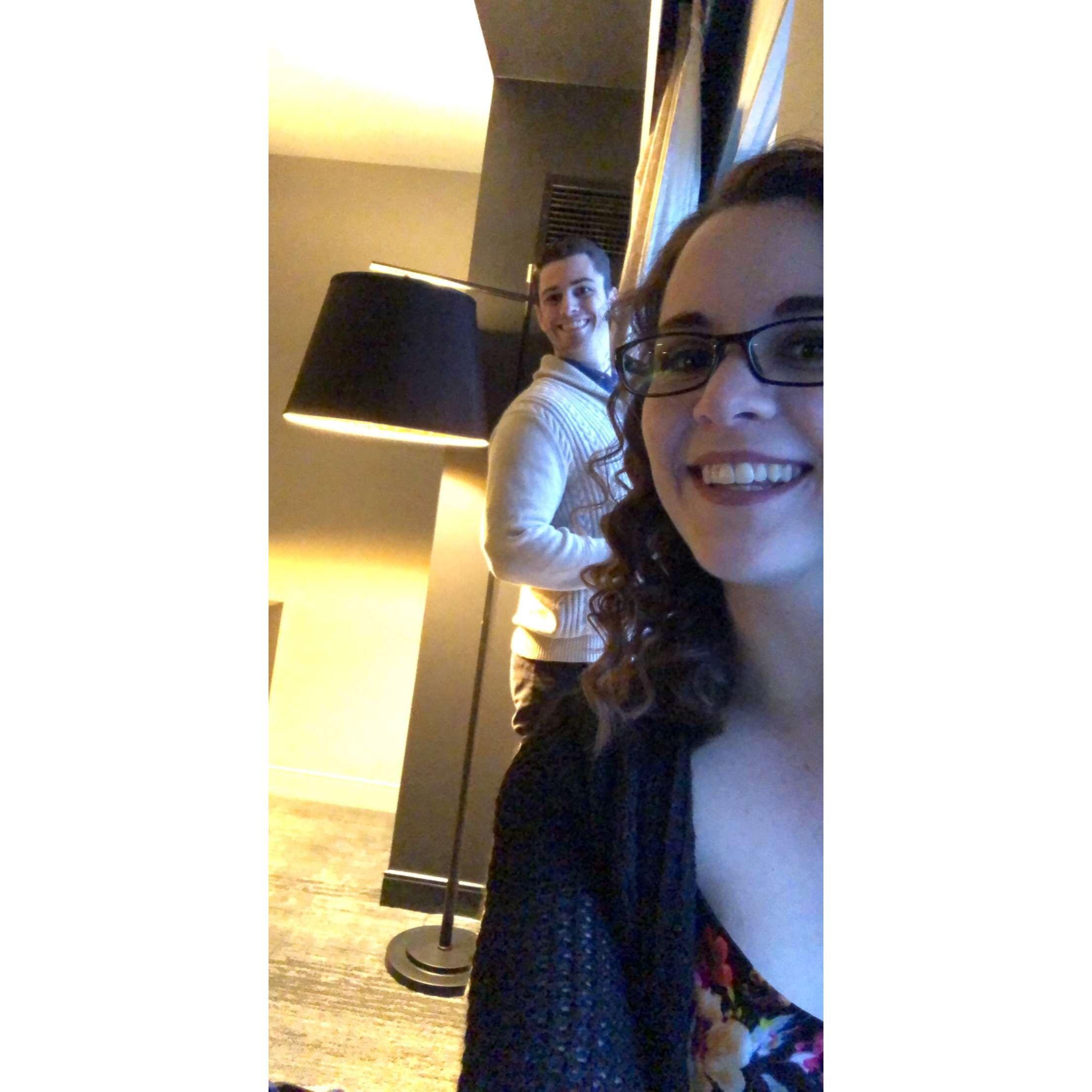 This was our 2nd Valentine's Day together and we ended up planning our wedding this night!