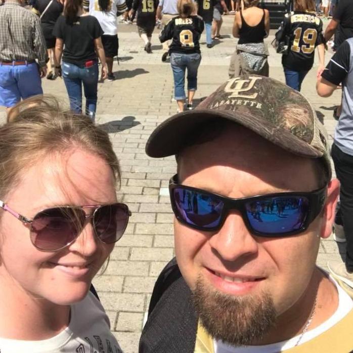 Blake and Katie's first Saints game!