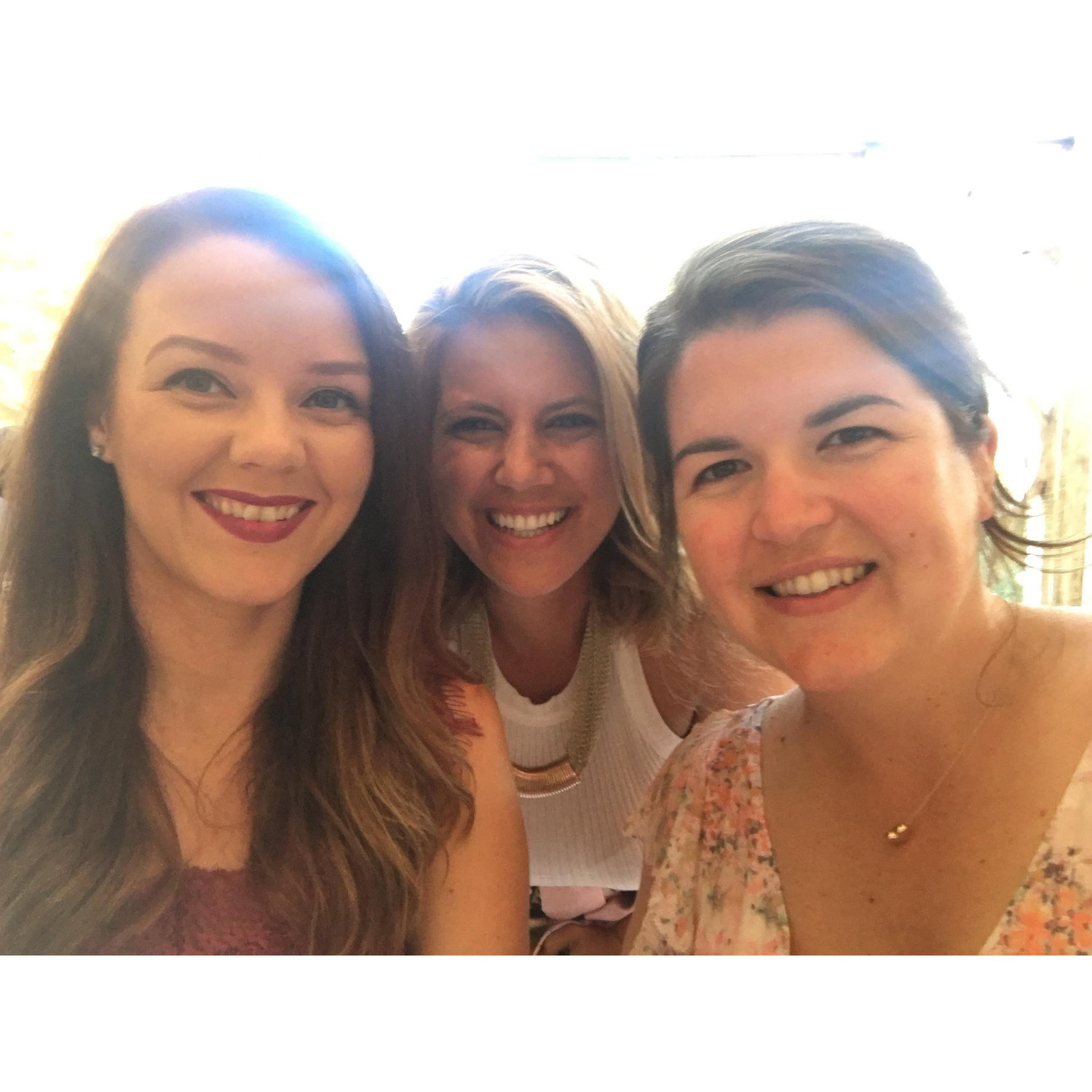 celebrating our friends' wedding with our dear friend, Britt