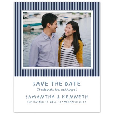 Midnight Blue Wedding Digital Save the Date - Sole Photo