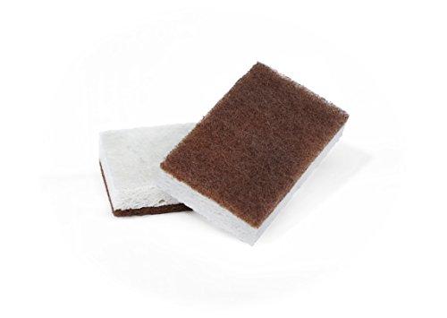 Full Circle Nutshell Walnut Scrubber Sponges, Non-Scratch, Set of 2, Brown, 2 Count