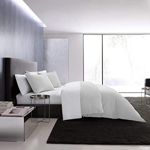 Vera Wang Waffle Pique Cotton Comforter Set, King, Grey