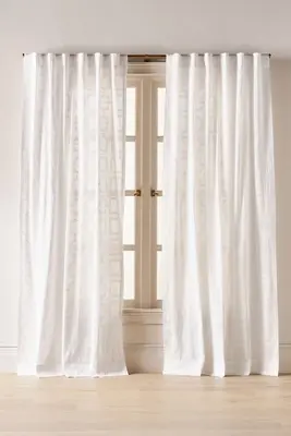 Cotton Eyelet Embroidered Sheer Curtain