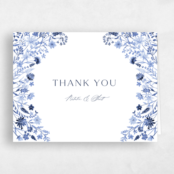 Spasso Landscape | Dark Olive | Zola Thank You Cards