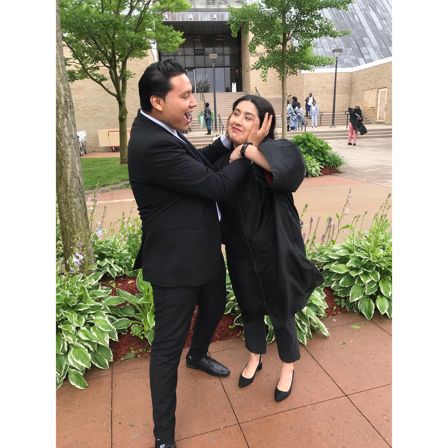 When Manuel showed support by going to Ivonne's graduation. (out of all the pictures they took on that day, she preferred this one. She felt this best described their relationship. Jun2019)