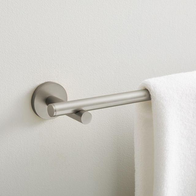 Modern Overhang Bathroom Collection, Towel Bar, 18", Brushed Nickel