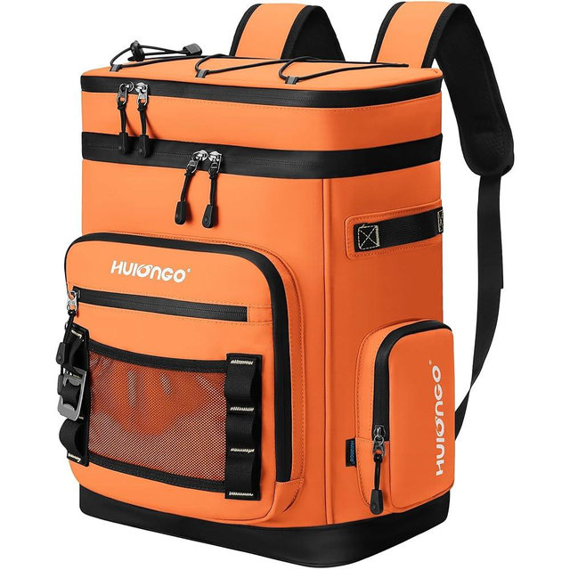 Hulongo Large Waterproof Insulated Cooler Backpack for Men & Women, Leak Proof Cooler Backpack for Camping, Beach, Fishing, Picnic, Travel, Outdoor, 30L, 48Cans