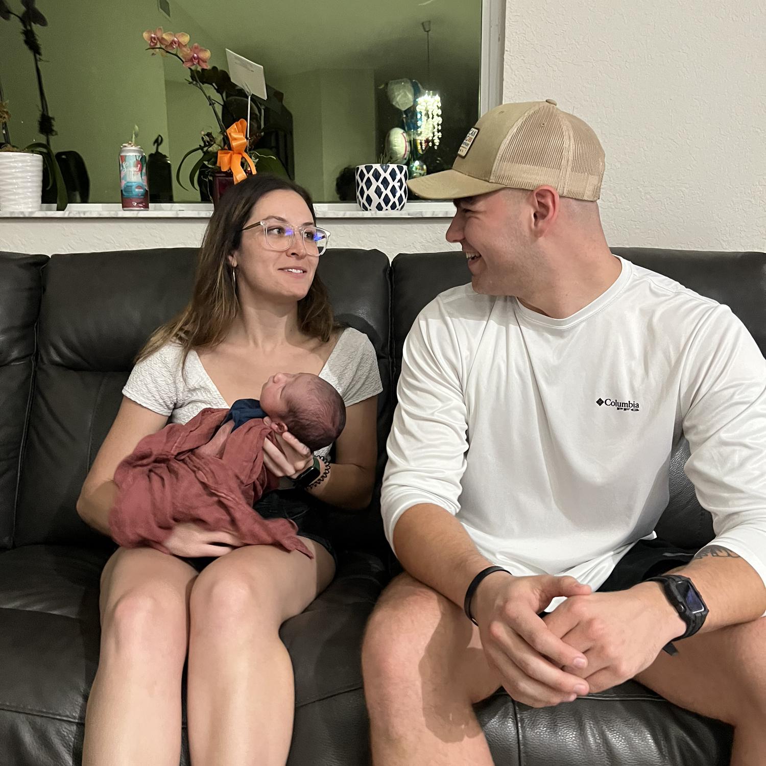 Nathan and Morgan got to meet Christopher, their nephew a few weeks after he was born. A very sweet moment for both of them!