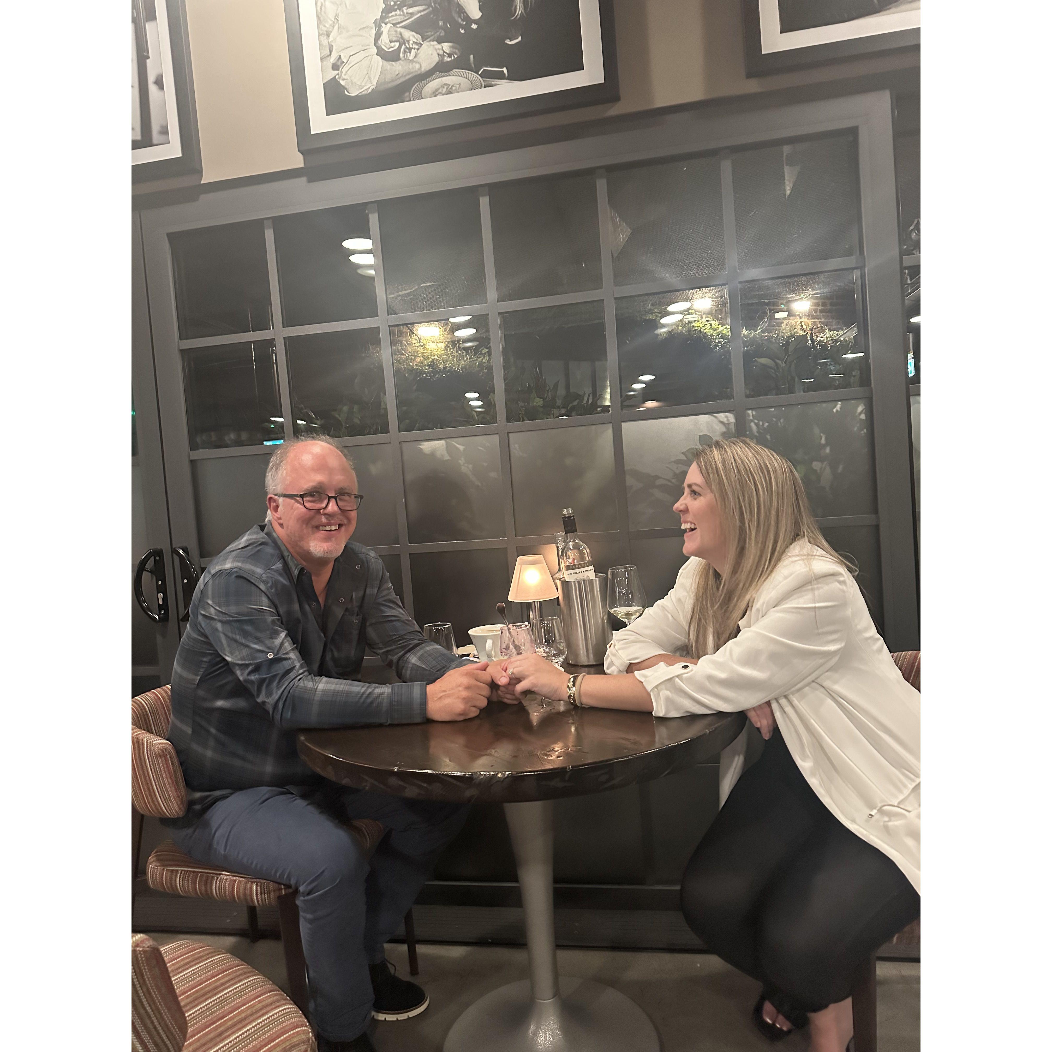 I said YES at Marco Pierre White Mr. White's English Chophouse in London