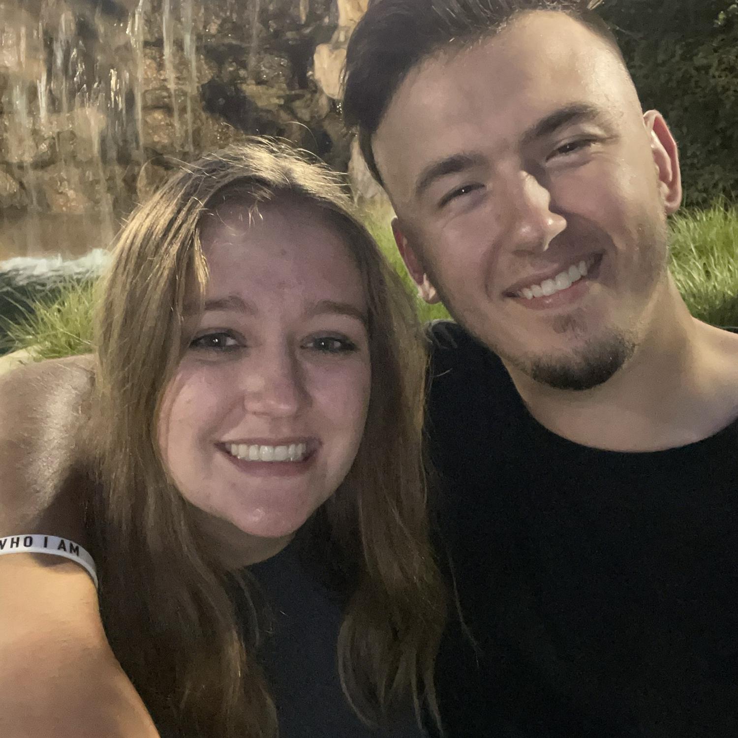 Photo from our first date! We had dinner and played mini golf.