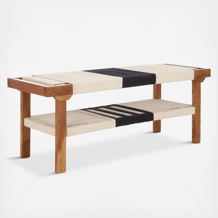 Safavieh, Munich Bench with Shelf | Zola