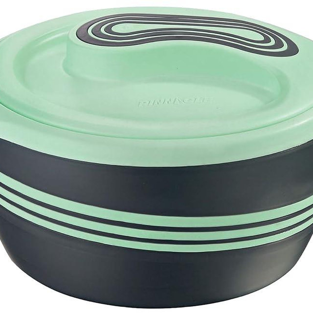 Pinnacle Large Insulated Casserole Dish with Lid 3.6 qt. Elegant Hot Pot Food Warmer/Cooler -Thermal Soup/Salad Serving Bowl Stainless Steel Hot Food Container–Best Gift Set for Moms – (Green)