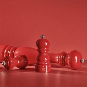 Paris u'Select Natural Manual Pepper Mill Made of in Passion Red Gloss Painted Wood, 22 cm - 9in.