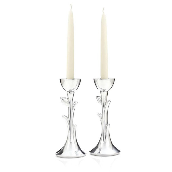 Tree of Life Sabbath Candlesticks by Nambé