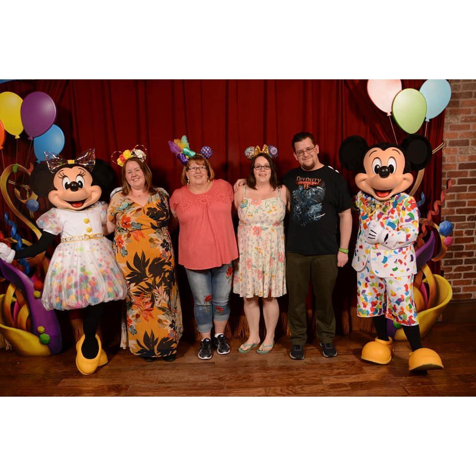 Mickey and Minnie celebrating their birthdays too!