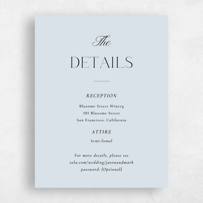 Blue Whisper Wedding Enclosure - Gavin