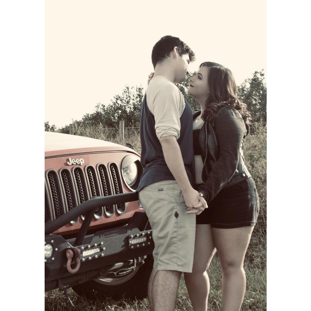 One of the first times Alex took Bria off-roading