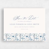 Blue Wedding Save the Date - Agave Landscape