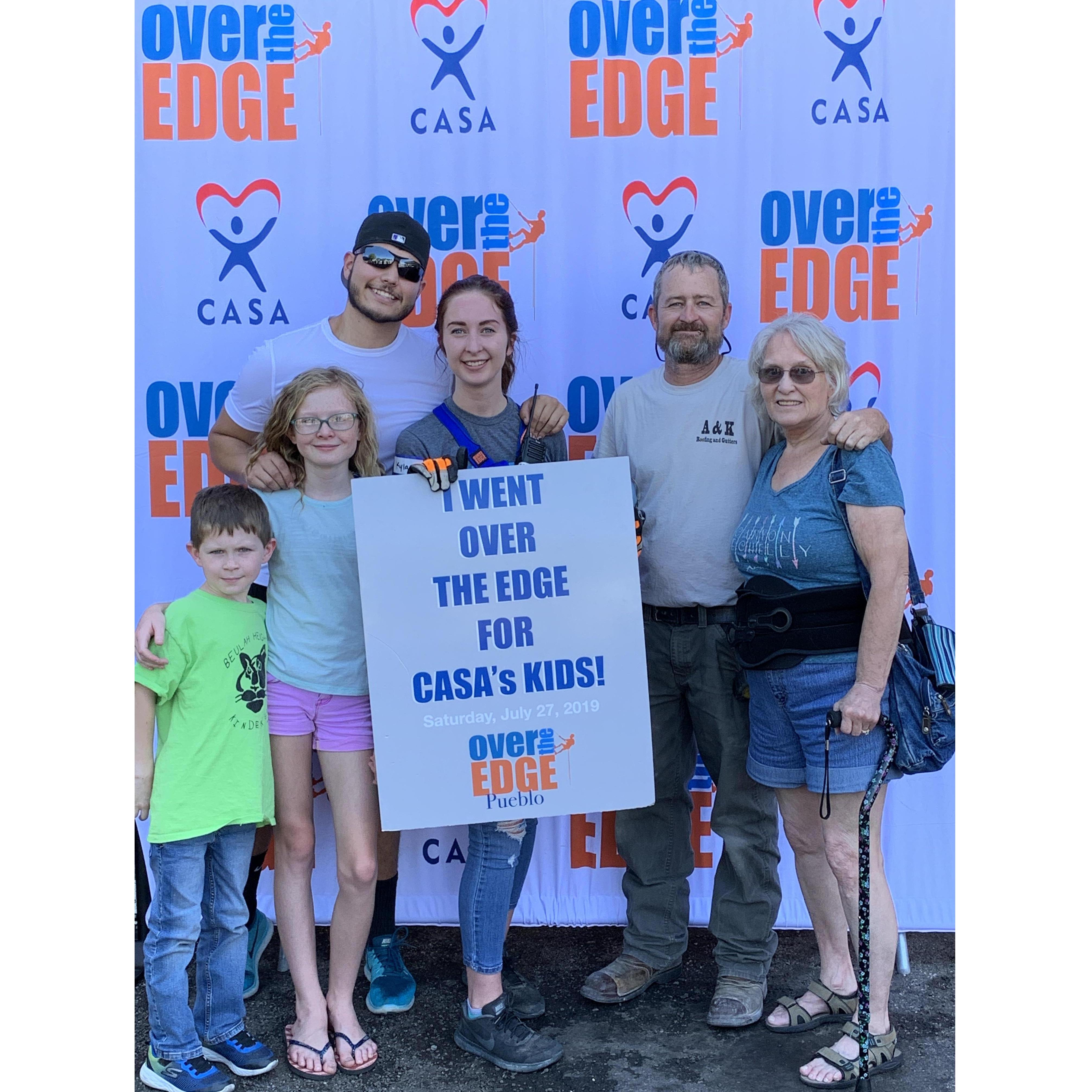 He watched me repel over the edge of Thatcher building.