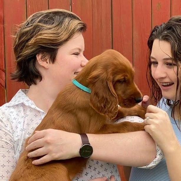 Birdie Rose is the newest member of our family. She cannot wait for her moms' wedding!