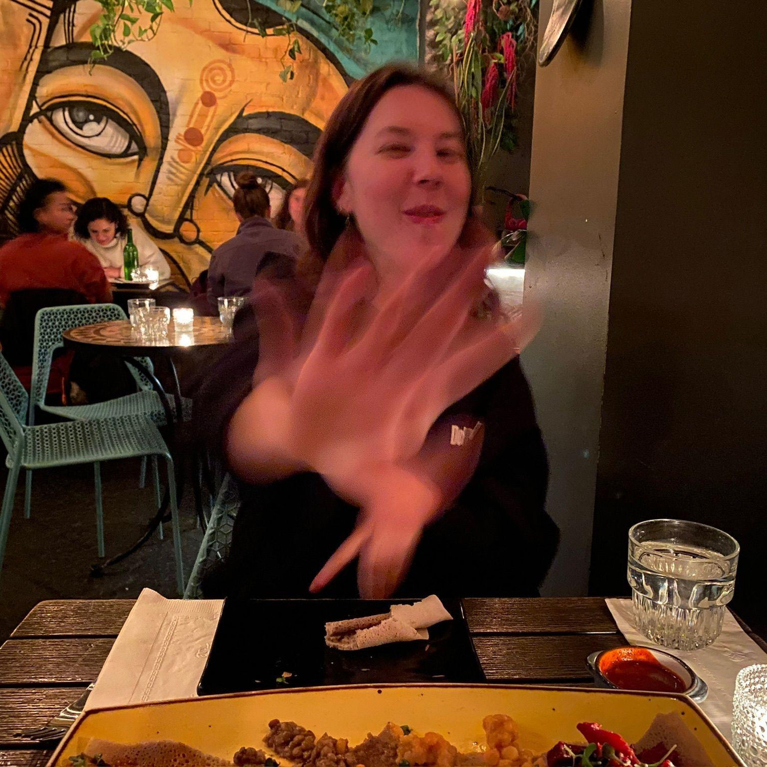 This trip to NYC is also where we had our first date at Ras Plant-Based Ethiopian restaurant. This is the only photo evidence of that date.