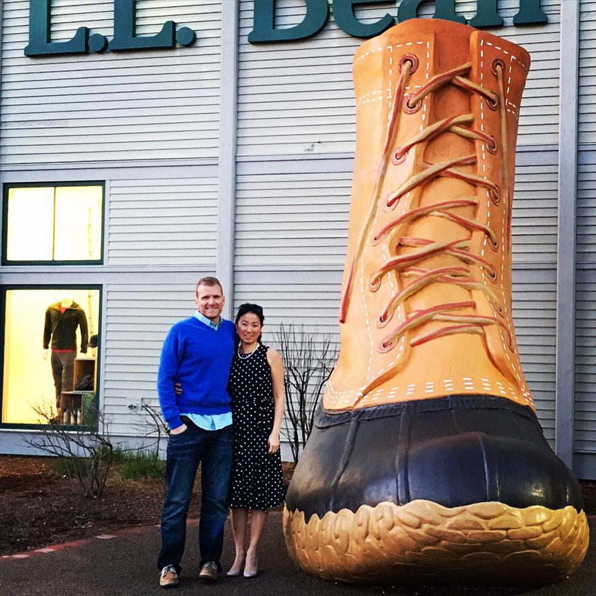 The boot! Freeport, Maine, April 2016