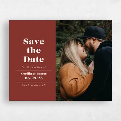 Brown Wedding Save the Date - Henrietta Photo