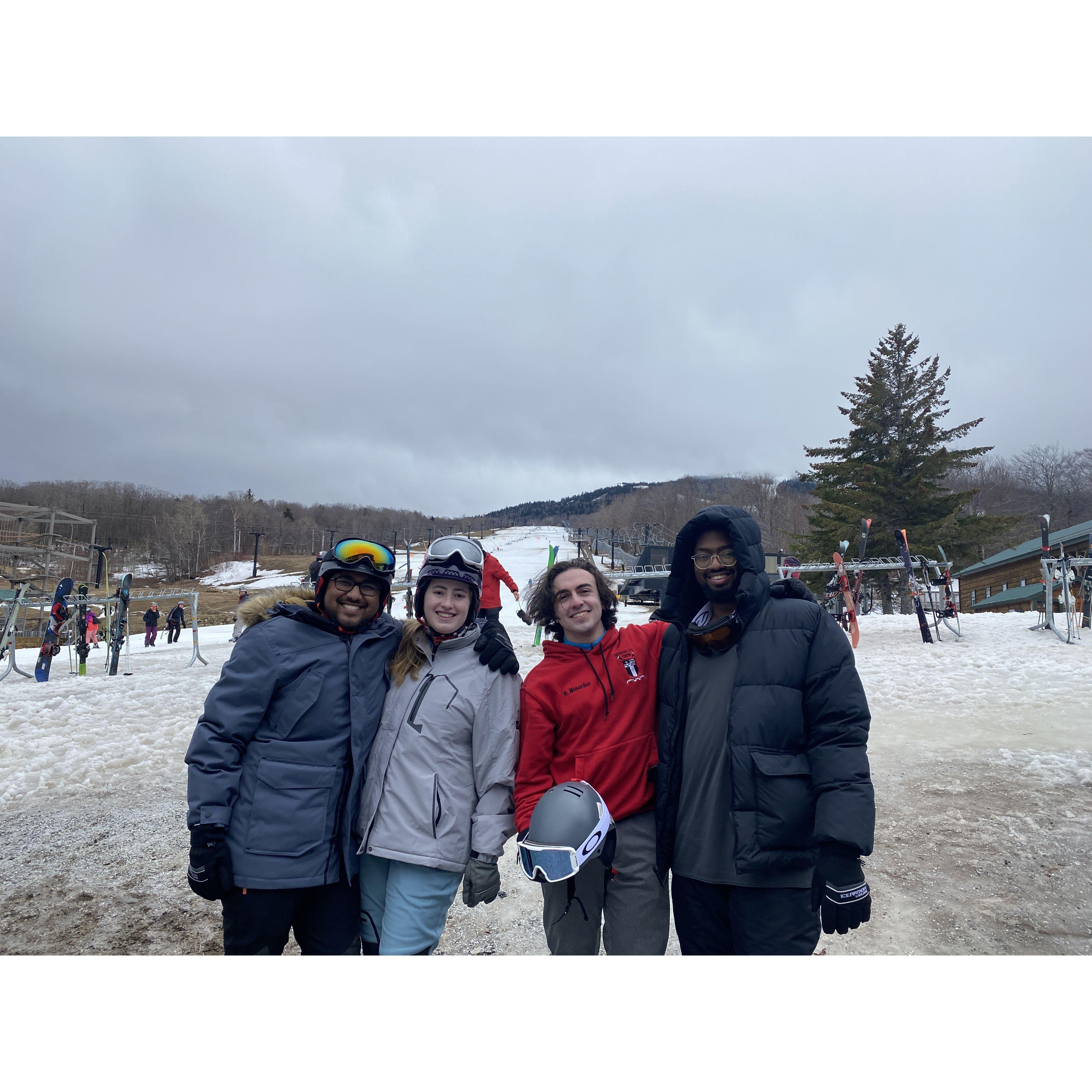 Skiing in Vermont, March 2022