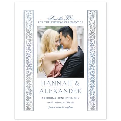 White Wedding Digital Save the Date - Viridian Photo
