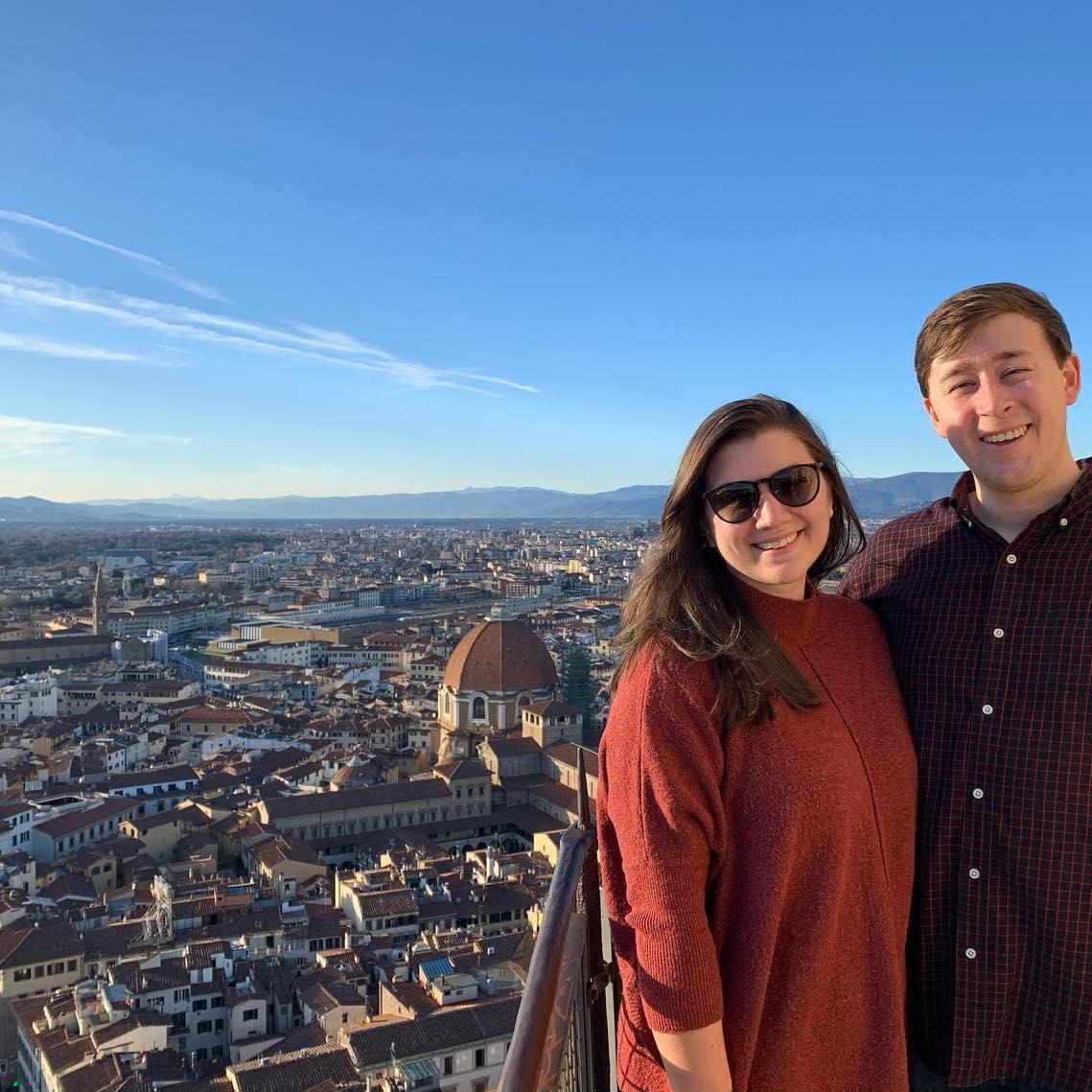 Our first trip to Italy - the top of the Duomo in Florence 