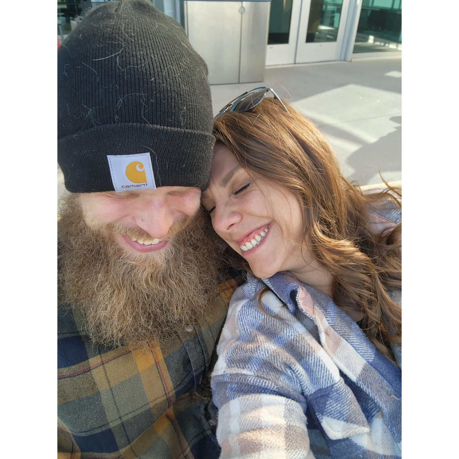Waiting for our first flight together. Headed to California for Christmas!