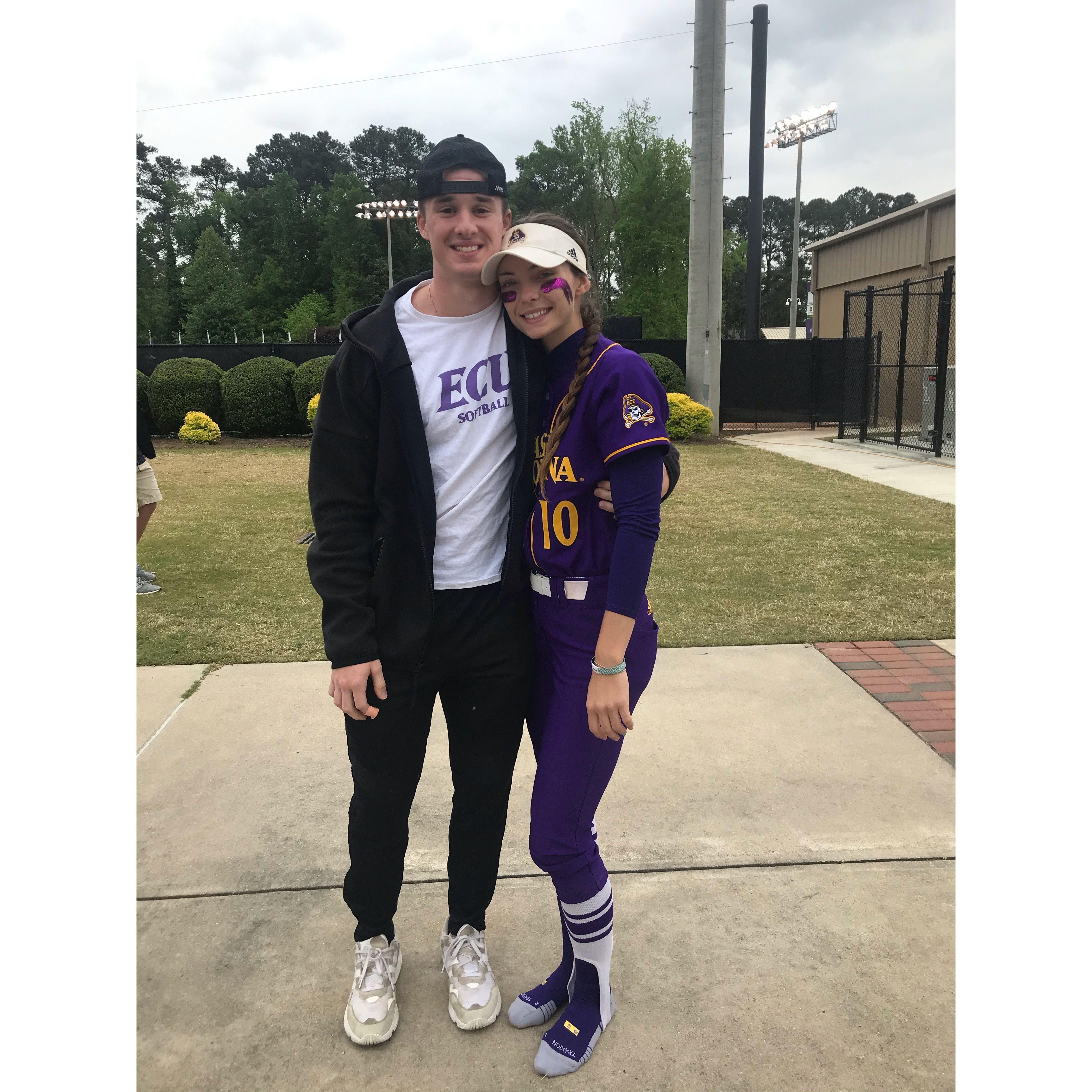 Jack is a softball fan in training