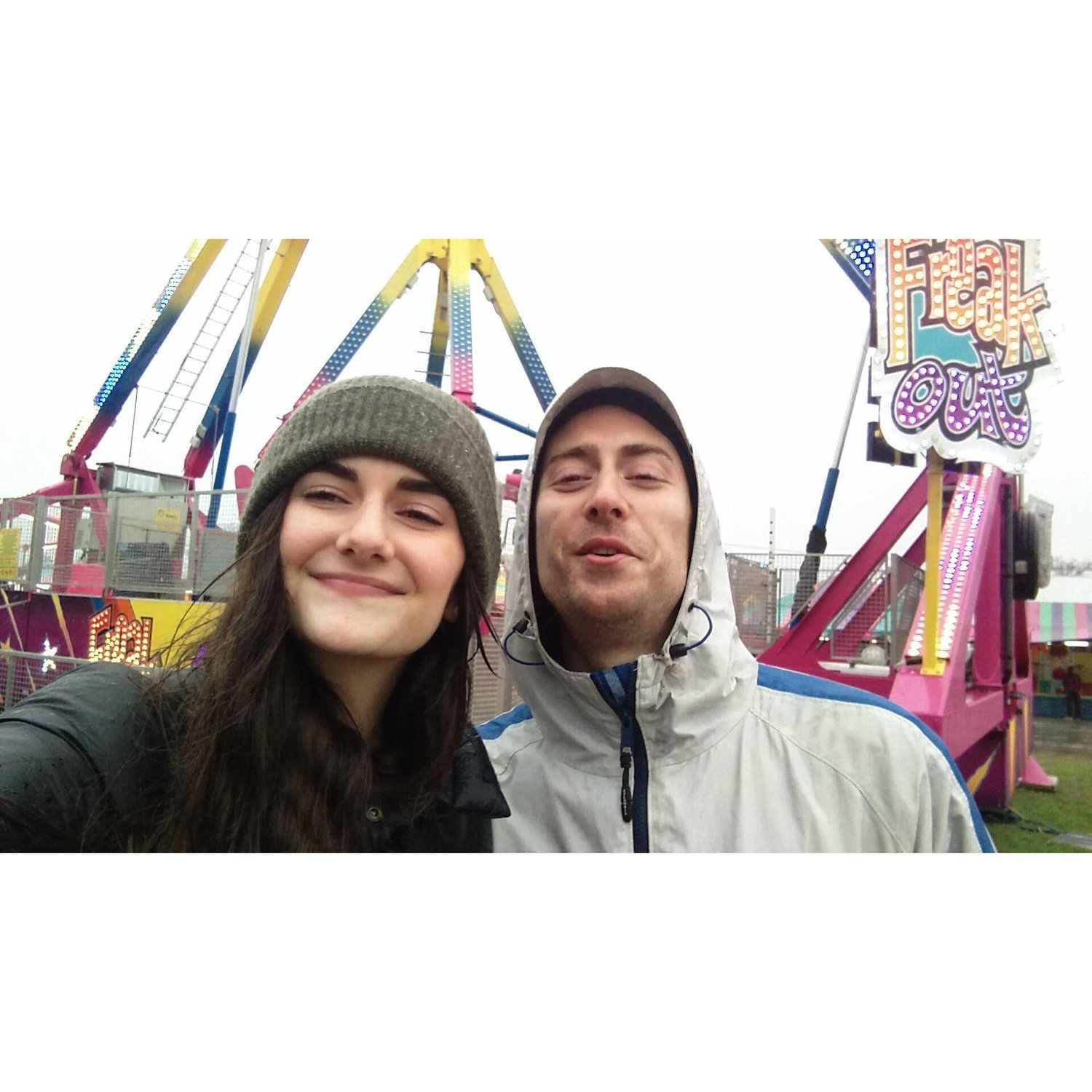 Oct 2018
Carnival in Nac strikes again! This Freak Out ride was our fave and since no except us was there (it was like 42 degrees and raining), we got to ride it like 5 times without stopping