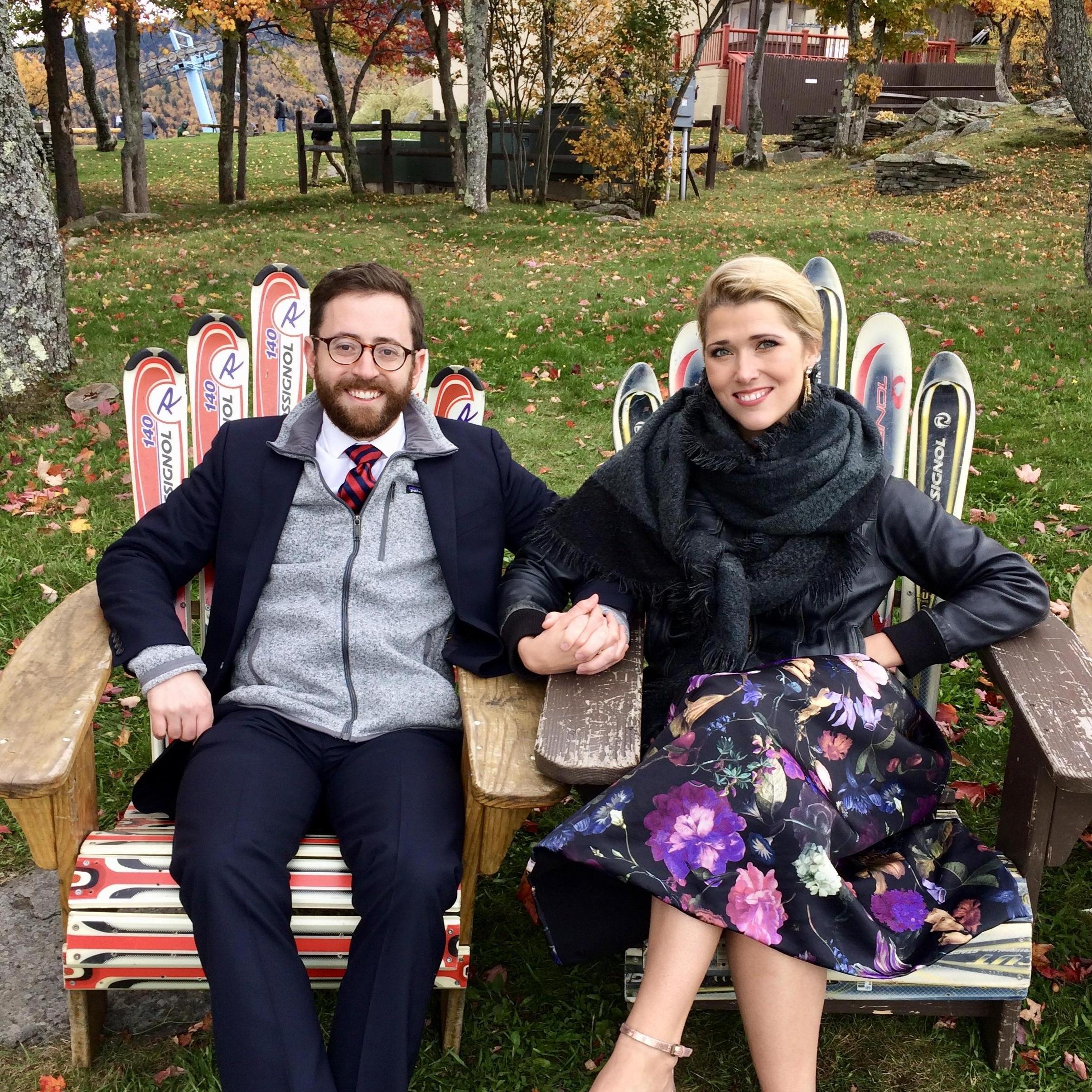 Celebrating our friends' wedding atop New York's beautiful Hunter Mountain in 2016.