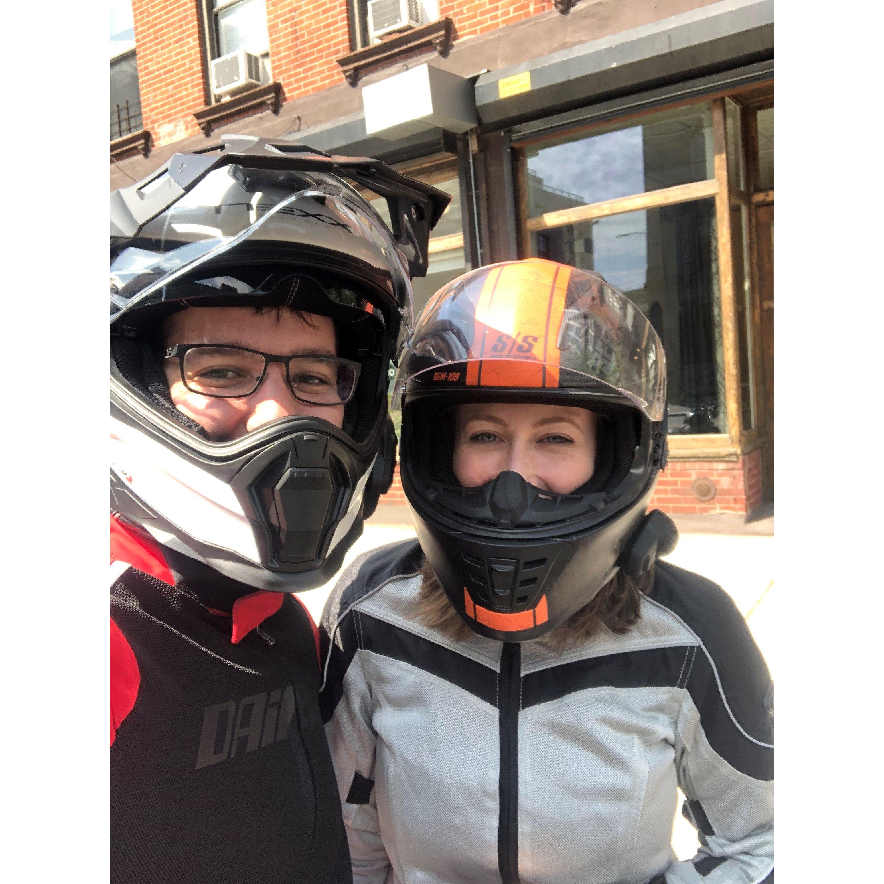 Yannick introduced me to the thrill of motorcycle rides & weekend getaways very early in the relationship!
