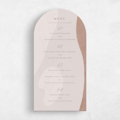 Pink Arch Wedding Menu - Madrid