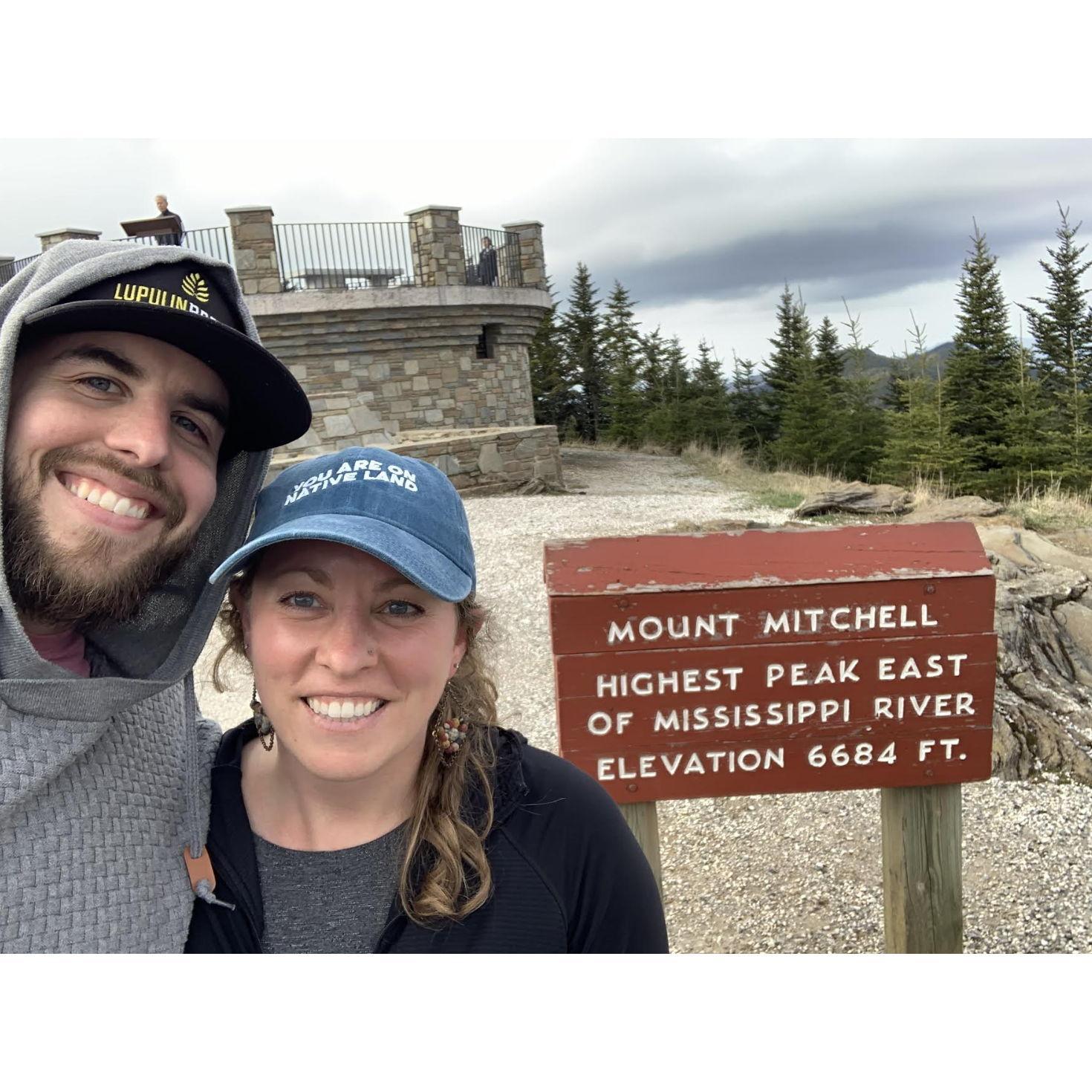 Hiking in the Blue Ridge Moutains (NC, 2023).