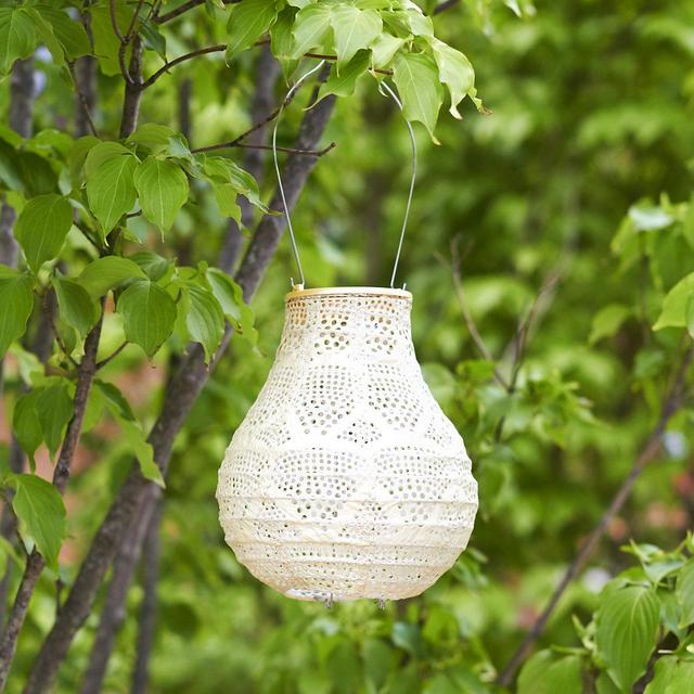 Lace Drop Solar Lantern - Blue