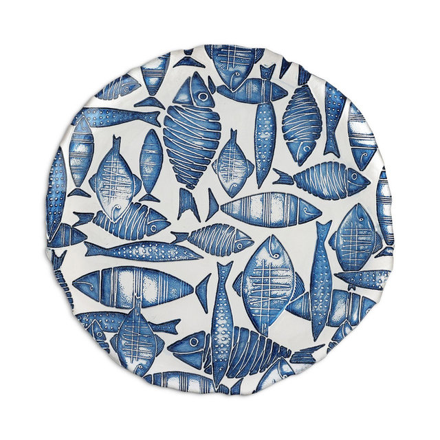 VIETRI Isola Glass Round Platter